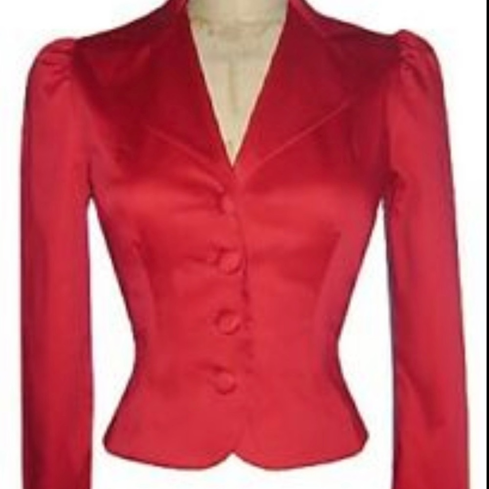 Trashy Diva Red Cropped Jacket Size 12 NWT
